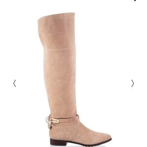 WHITE HOUSE BLACK MARKET TAN SUEDE PAOLOA TALL BOOTS 9